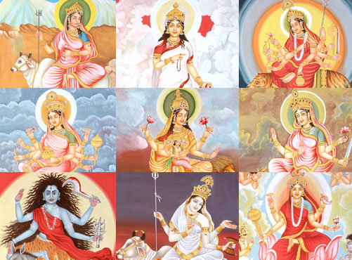 Nine colours of 'DURGA'